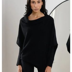 COPY - Asymmetric Draped Jumper in Black